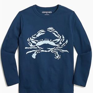 Navy Crab crew cuts long sleeve shirt